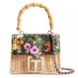 {NWT} $195 TED BAKER Jaysisa Printed Mini Basket Bag